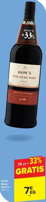 Carrefour Porto Ruby Dow,s 1L aanbieding
