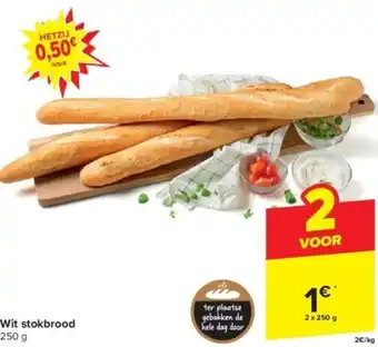 Carrefour Wit stokbrood 250 g aanbieding