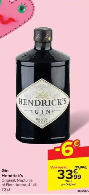 Carrefour Gin Hendrick's 70 cl aanbieding