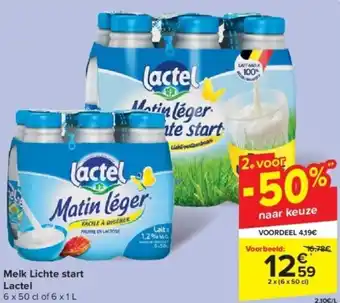 Carrefour Melk Lichte start Lactel aanbieding