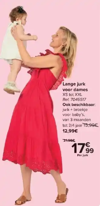 Carrefour Lange jurk voor dames aanbieding