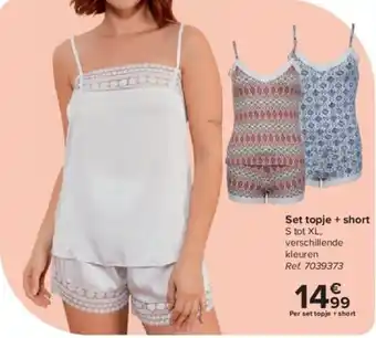 Carrefour Set topje + short aanbieding