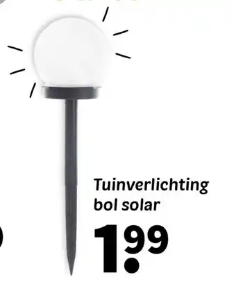 Wibra Tuinverlichting bol solar aanbieding