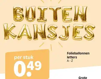 Wibra Folieballonnen letters aanbieding