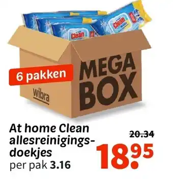 Wibra At home Clean allesreinigingsdoekjes aanbieding