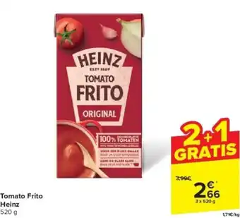 Carrefour Tomato Frito Heinz 3 x 520g aanbieding