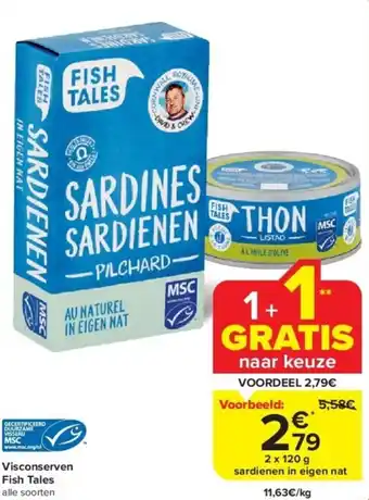 Carrefour Visconserven Fish Tales aanbieding