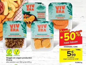 Carrefour Veggie en vegan producten Vivera aanbieding