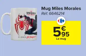 Carrefour Mug Miles Morales aanbieding