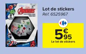 Carrefour Lot de stickers aanbieding