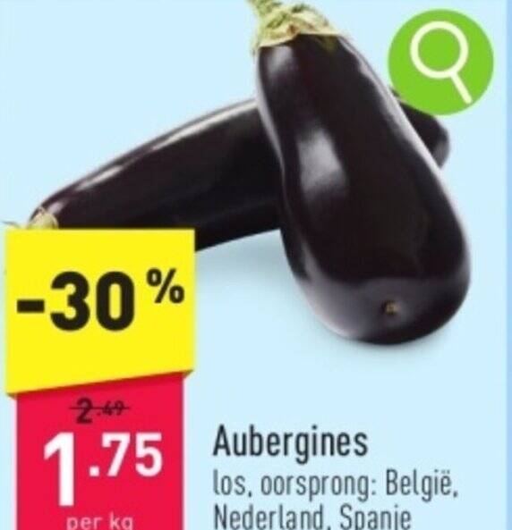 Aubergines promotie bij ALDI