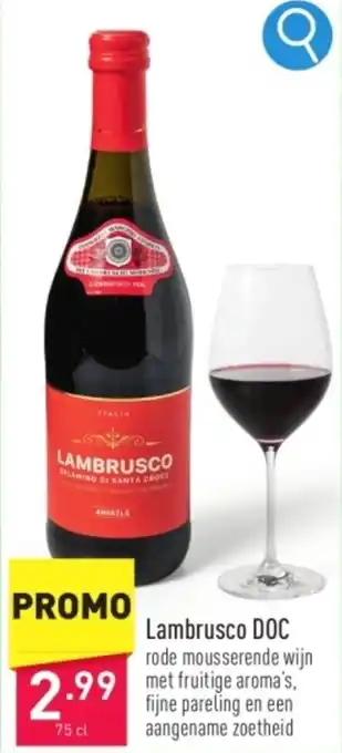 ALDI Lambrusco DOC 75cL aanbieding