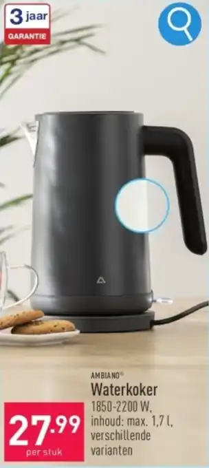 ALDI AMBIANO Waterkoker 1850-2200 W aanbieding