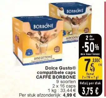 Cora Dolce Gusto compatibele caps CAFFÈ BORBONE aanbieding