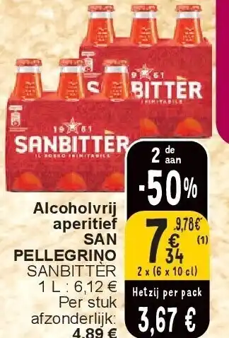 Cora Alcoholvrij aperitief SAN PELLEGRINO aanbieding