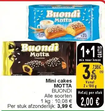 Cora Mini cakes MOTTA aanbieding