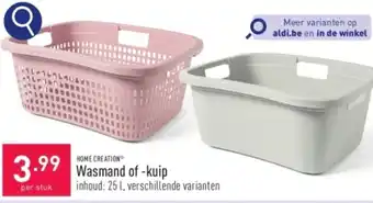 ALDI HOME CREATION 3.99 Wasmand of kuip per stuk aanbieding