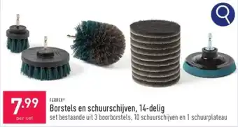 ALDI FERREX Borstels en schuurschijven, 14 Delig per set aanbieding