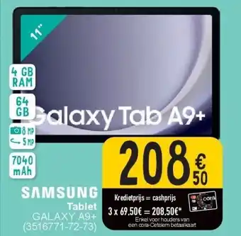 Cora SAMSUNG Tablet GALAXY A9+ aanbieding