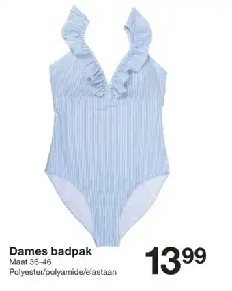 Zeeman Dames badpak Maat 36 46 aanbieding