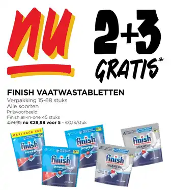 Jumbo FINISH VAATWASTABLETTEN aanbieding