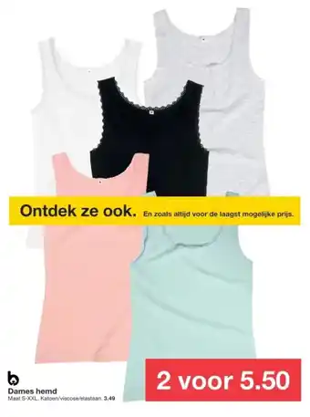 Zeeman Dames hemd aanbieding