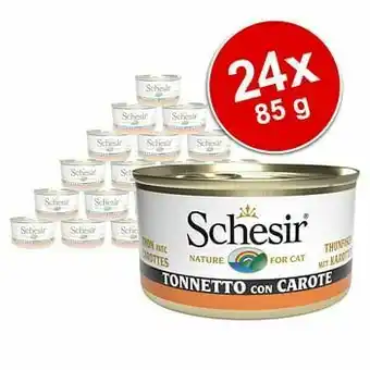 Zooplus 24x85g Schesir Tonijn in Gelei Tonijn met Witvis Natvoer Katten aanbieding