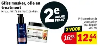 Kruidvat Gliss Masker, Olie en Treatment aanbieding