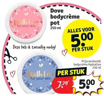 Kruidvat Dove Bodycrème Pot 250mL aanbieding