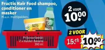 Kruidvat Fructis Hair Food shampoo, conditioner en masker aanbieding