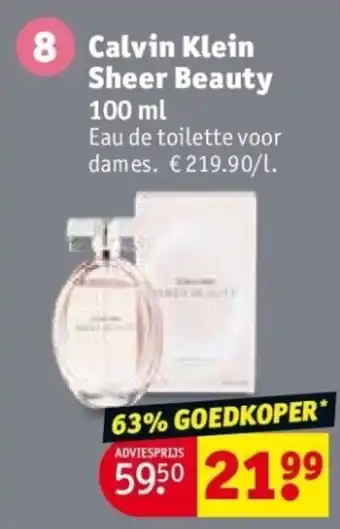 Kruidvat Calvin Klein Sheer Beauty 100mL aanbieding