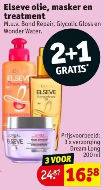 Kruidvat Elseve Olie, Masker en Treatment aanbieding