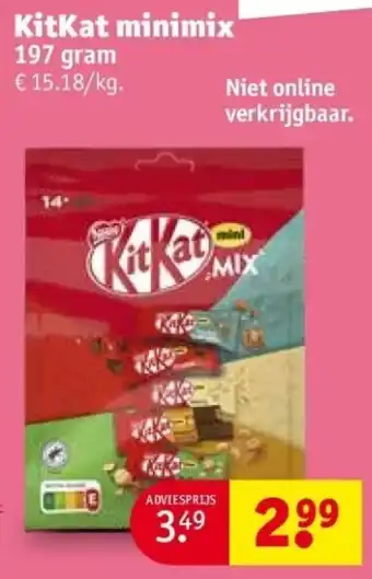 Kruidvat KitKat Minimix 197 gram aanbieding