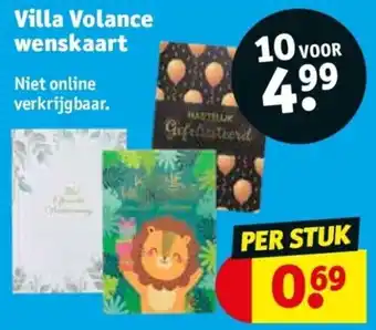Kruidvat Villa Volance Wenskaart aanbieding