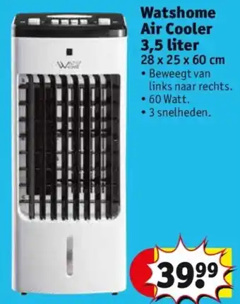 Kruidvat Watshome Air Cooler 3,5 liter 28 x 25 x 60cm aanbieding