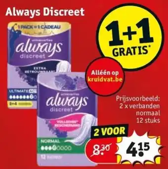 Kruidvat Always Discreet aanbieding