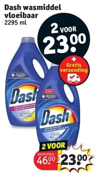 Kruidvat Dash Wasmiddel Vloeibaar 2295mL aanbieding