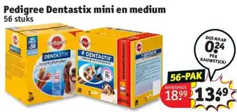 Kruidvat Pedigree Dentastix mini en medium 56 stuks aanbieding