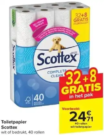 Carrefour Toiletpapier Scottex aanbieding