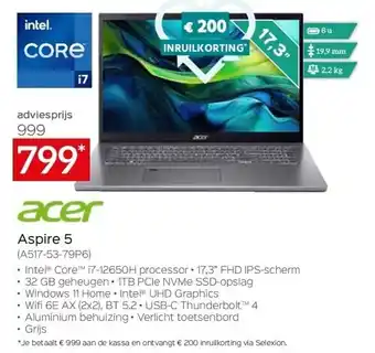 Selexion Acer Aspire 5 (A517-53-79P6) aanbieding