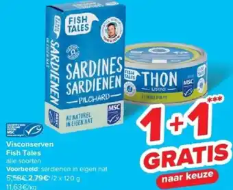 Carrefour Visconserven Fish Tales aanbieding