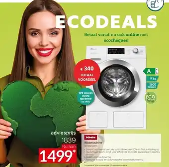 Selexion Wasmachine WEI895WPS aanbieding