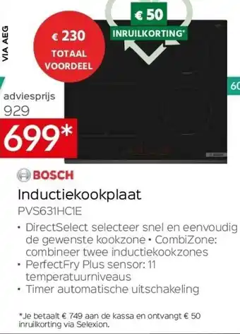 Selexion Inductiekookplaat aanbieding