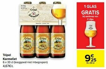 Carrefour Tripel karmeliet aanbieding