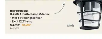 GAMMA GAMMA buitenlamp Odense -Met bewegingssensor aanbieding