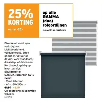 GAMMA GAMMA rolgordijn 5710 zwart aanbieding