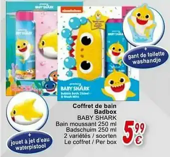 Cora Coffret de bain badbox baby shark aanbieding