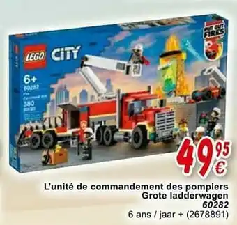 Cora L’unité de commandement des pompiers grote ladderwagen 60282 aanbieding