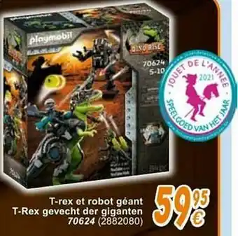 Cora T-rex et robot géant t-rex gevecht der giganten 70624 aanbieding