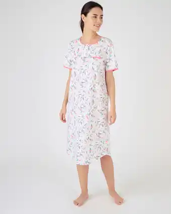 Damart Lot de 2 chemises de nuit jersey pur coton peigné aanbieding